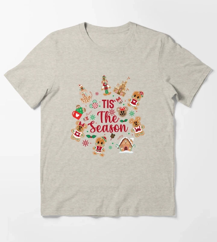 Til The Season Merry Christmas Gingerbread T-Shirt Cream
