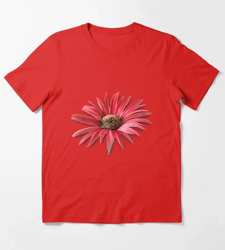 Tilted Red Daisy T-Shirt Red