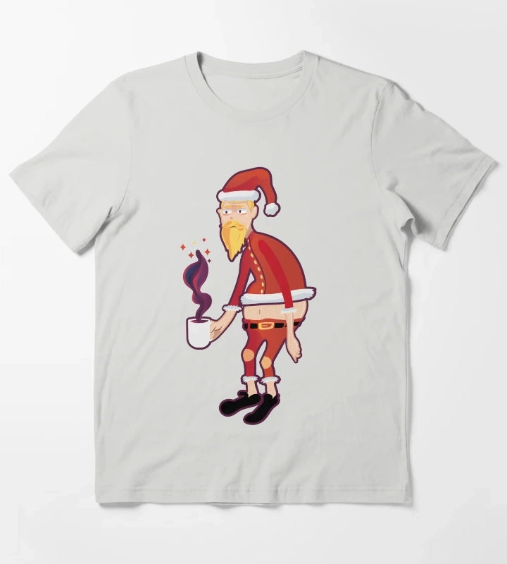 Tired Santa for christmas T-Shirt Light Grey
