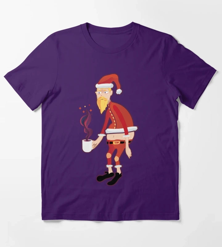 Tired Santa for christmas T-Shirt Purple