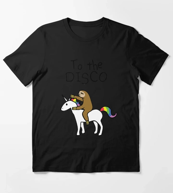 To The Disco Sloth Riding Unicorn T-Shirt