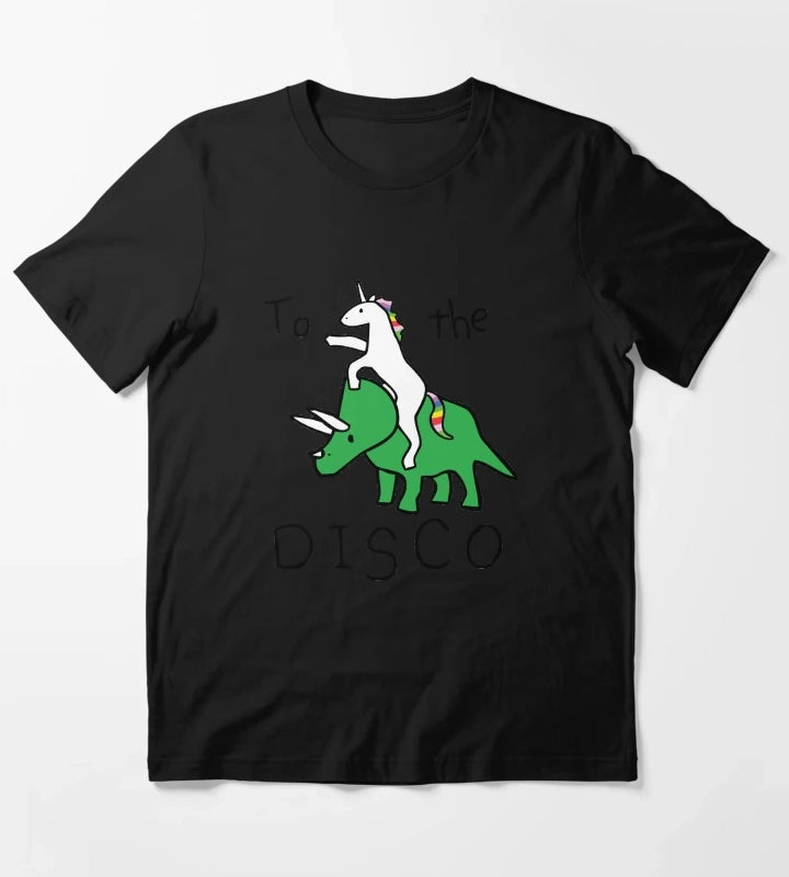 To The Disco Unicorn Riding Triceratops T-Shirt