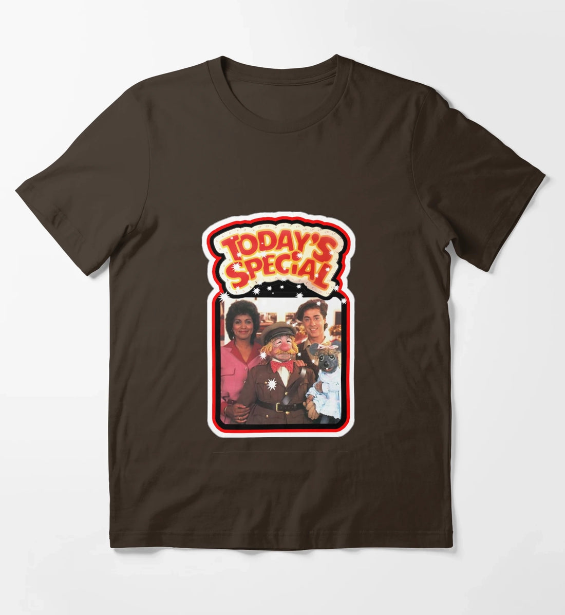 Todays Special Retro 80s Nickelodeon T-Shirt Brown