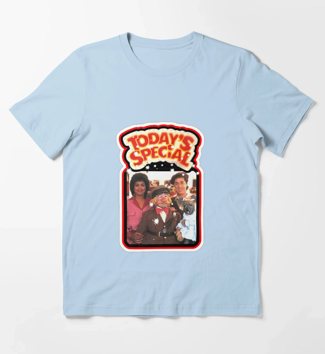 Todays Special Retro 80s Nickelodeon T-Shirt Sky Blue