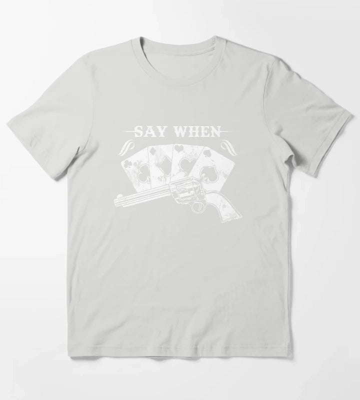 Tombstone Doc Holiday Say When T-Shirt Light Grey