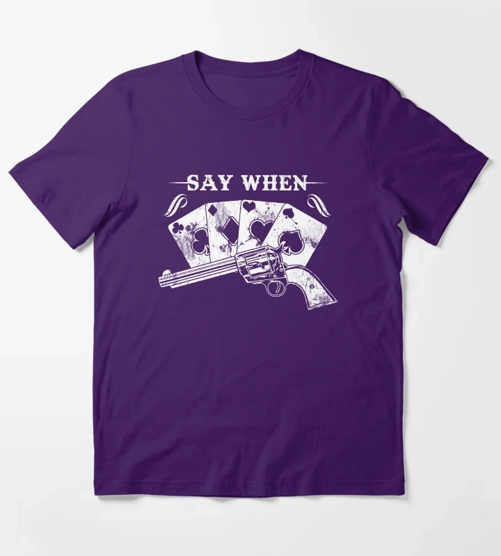 Tombstone Doc Holiday Say When T-Shirt Purple