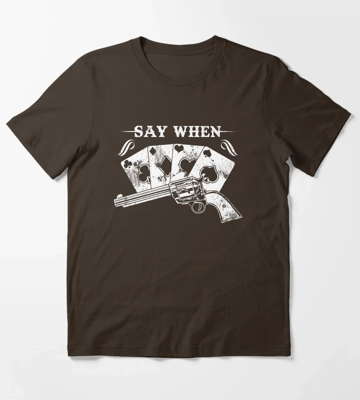 Tombstone Doc Holiday Say When T-Shirt Brown