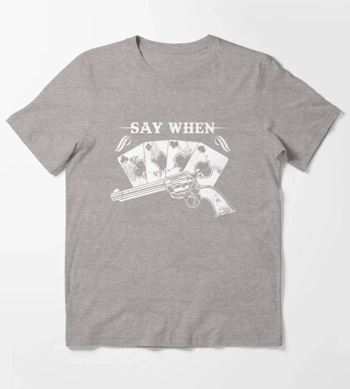 Tombstone Doc Holiday Say When T-Shirt Heather Grey