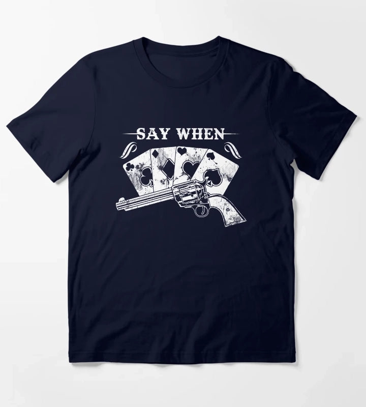 Tombstone Doc Holiday Say When T-Shirt Navy