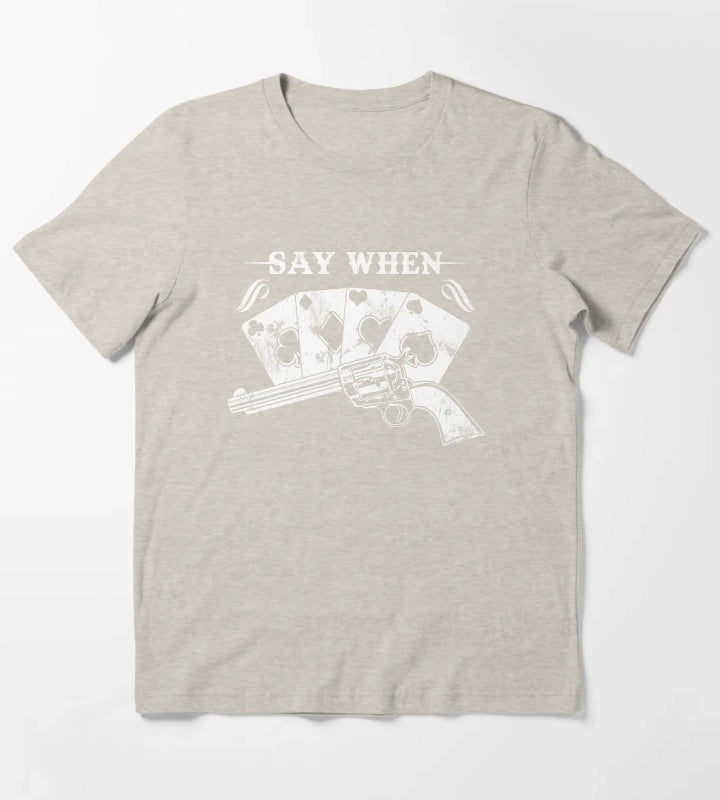 Tombstone Doc Holiday Say When T-Shirt Cream