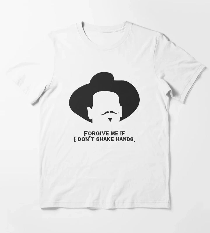 Tombstone Forgive me if I dont shake hands T-Shirt White