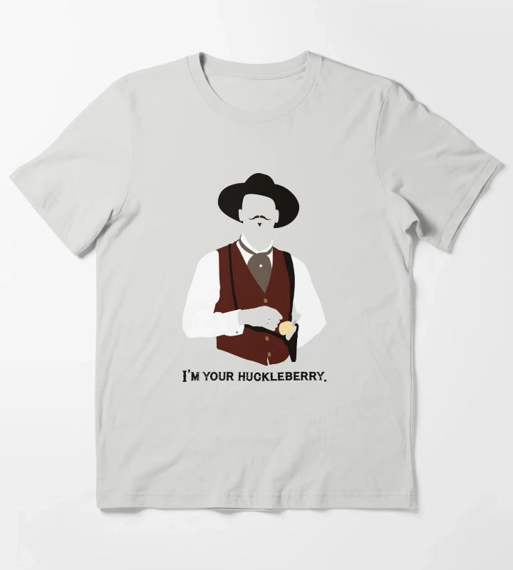Tombstone Im Your Huckleberry T-Shirt Light Grey