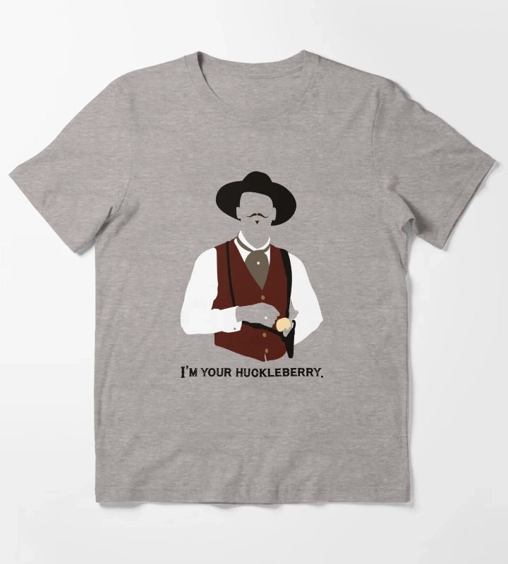 Tombstone Im Your Huckleberry T-Shirt Heather Grey