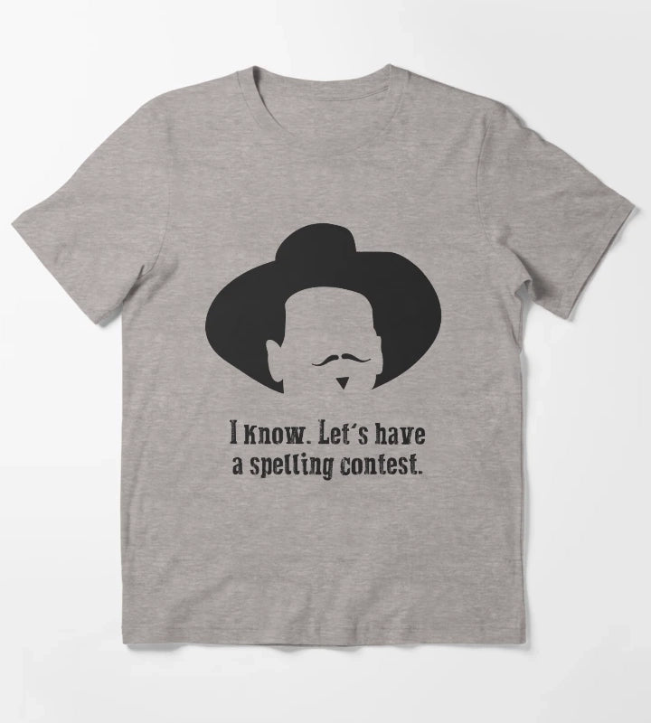 Tombstone Lets have a spelling contest T-Shirt Heather Grey