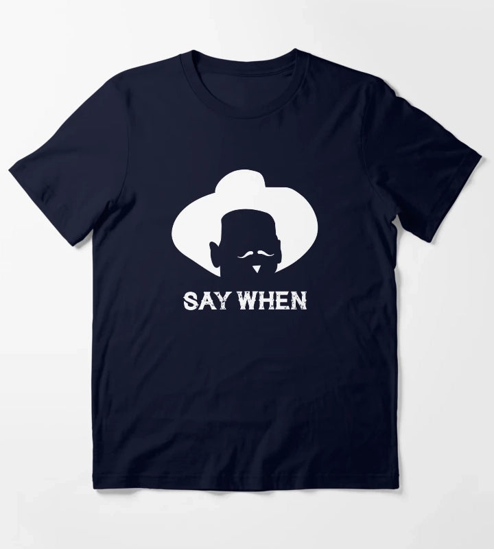 Tombstone Say When white T-Shirt Navy