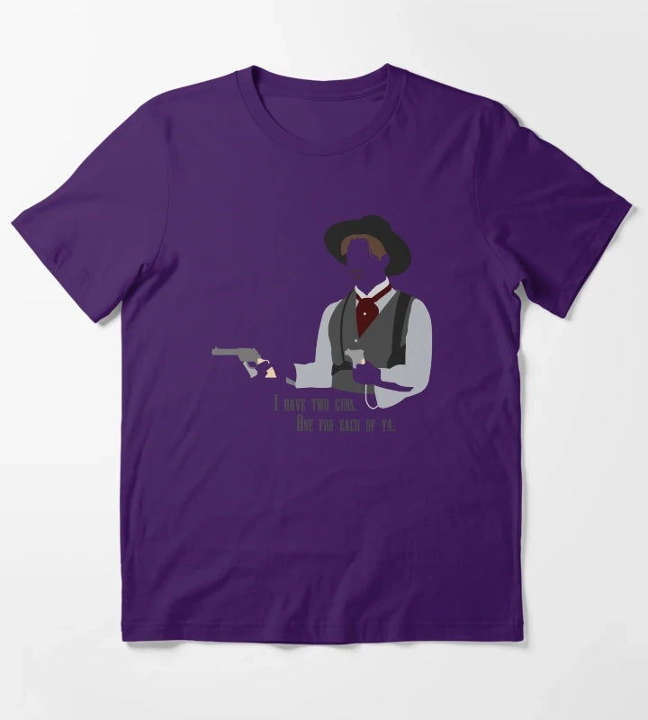 Tombstone Two Guns T-Shirt Purple