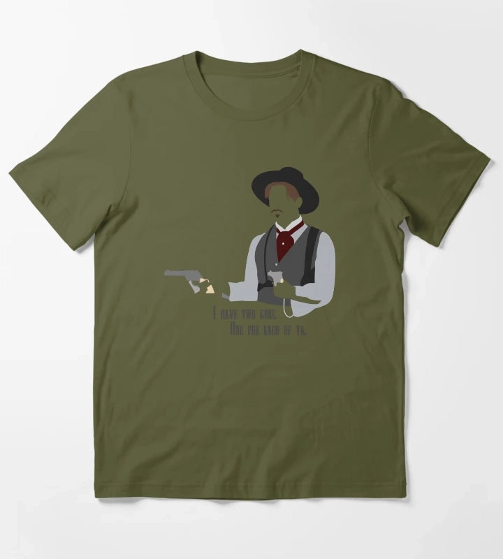 Tombstone Two Guns T-Shirt Olive Green