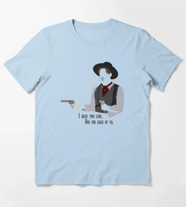 Tombstone Two Guns T-Shirt Sky Blue