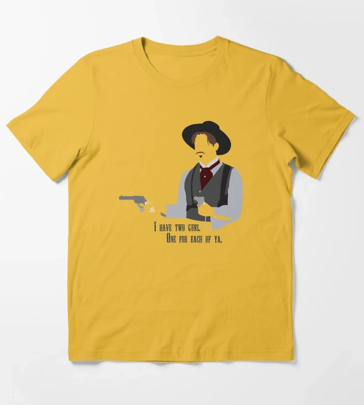 Tombstone Two Guns T-Shirt Yellow