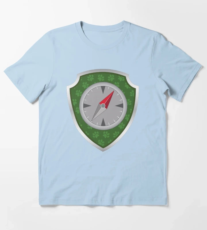 Tracker Puptag GraphicLoveShop T-Shirt Sky Blue