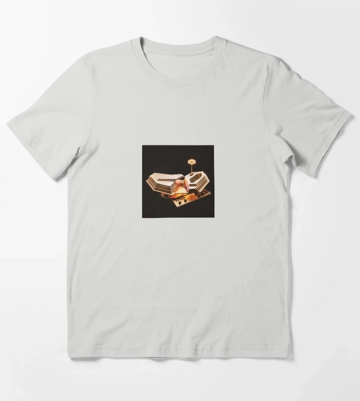 Tranquility Base Synthwave T-Shirt Light Grey