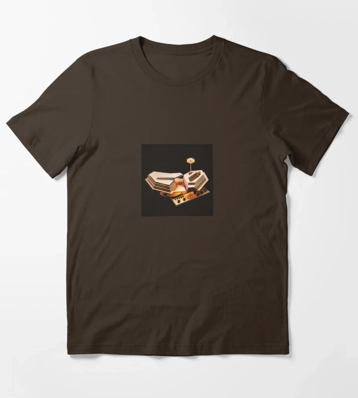 Tranquility Base Synthwave T-Shirt Brown