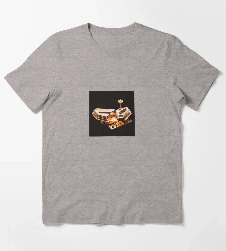 Tranquility Base Synthwave T-Shirt Heather Grey
