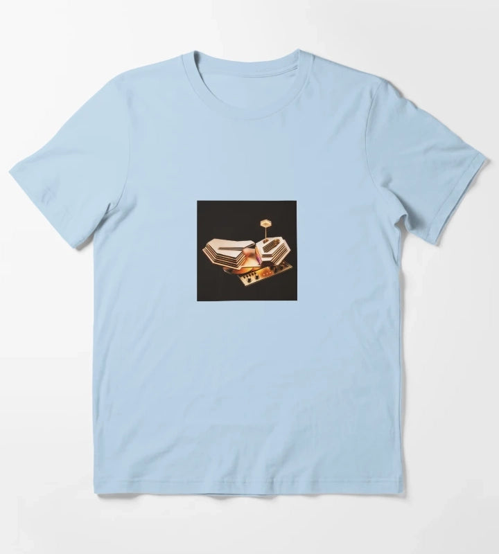 Tranquility Base Synthwave T-Shirt Sky Blue