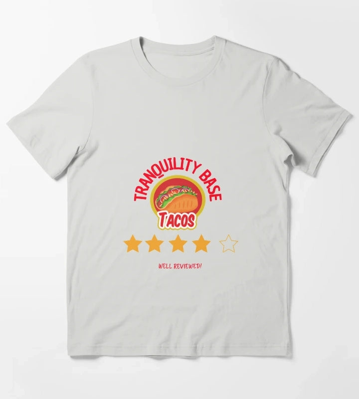 Tranquility Base Tacos T-Shirt Light Grey