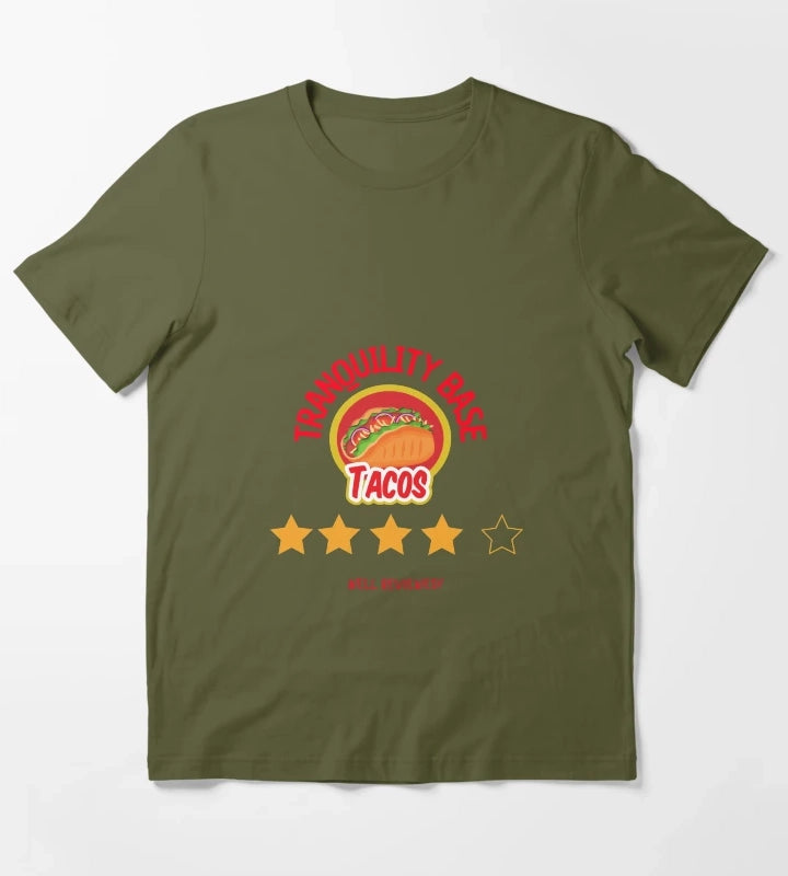 Tranquility Base Tacos T-Shirt Olive Green