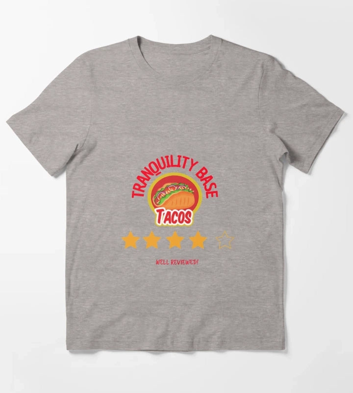 Tranquility Base Tacos T-Shirt Heather Grey