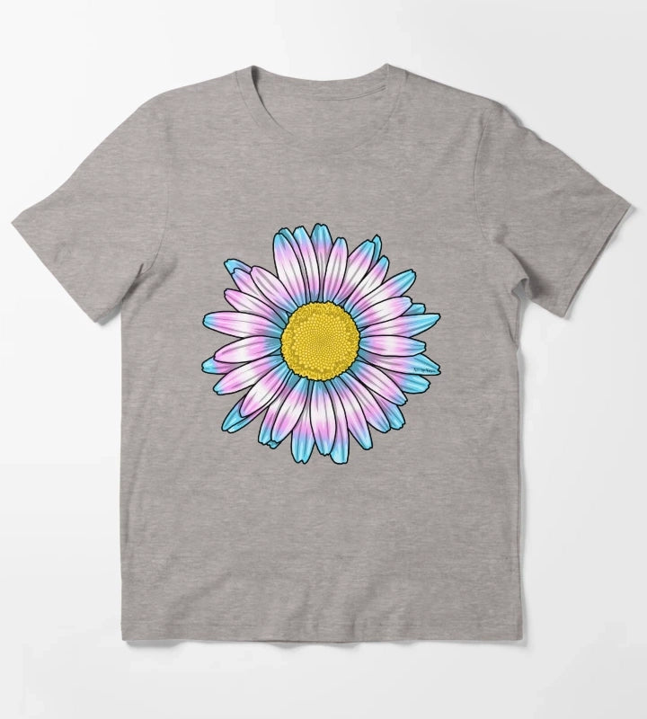 Trans Daisy T-Shirt Heather Grey