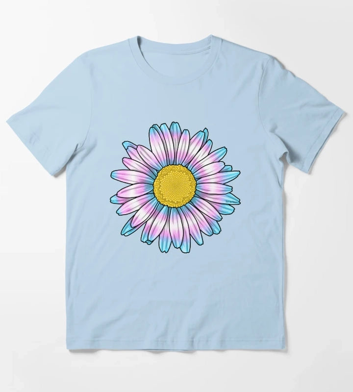 Trans Daisy T-Shirt Sky Blue