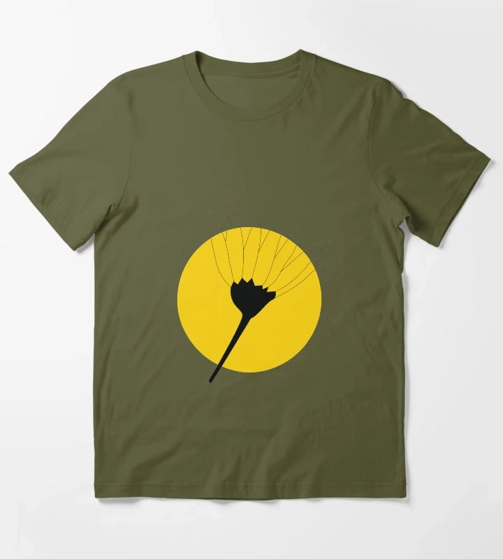 Transparent Daisy T-Shirt Olive Green