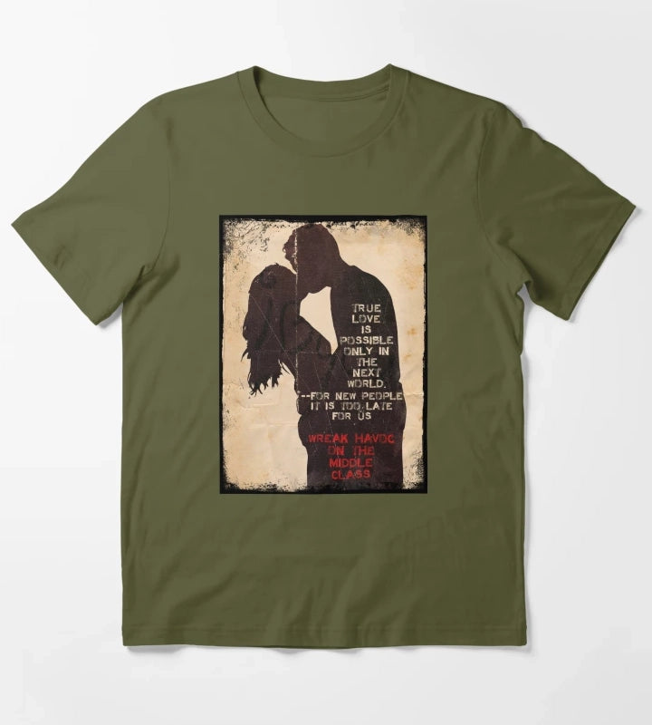 True Love Disco Elysium T-Shirt Olive Green