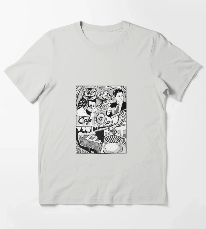 Twin Peaks Damn Fine Coffee T-Shirt Light Grey