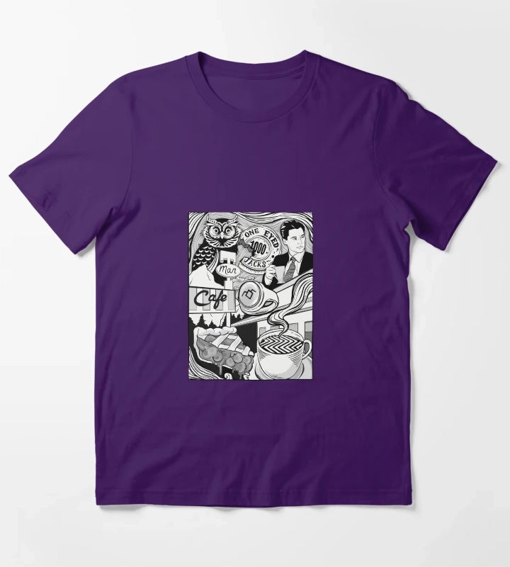 Twin Peaks Damn Fine Coffee T-Shirt Purple