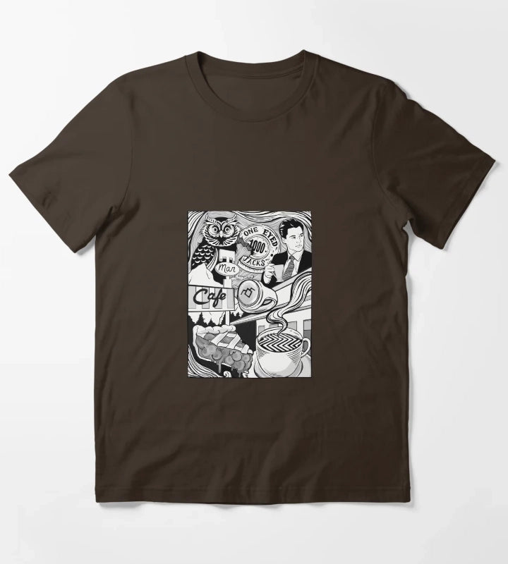 Twin Peaks Damn Fine Coffee T-Shirt Brown