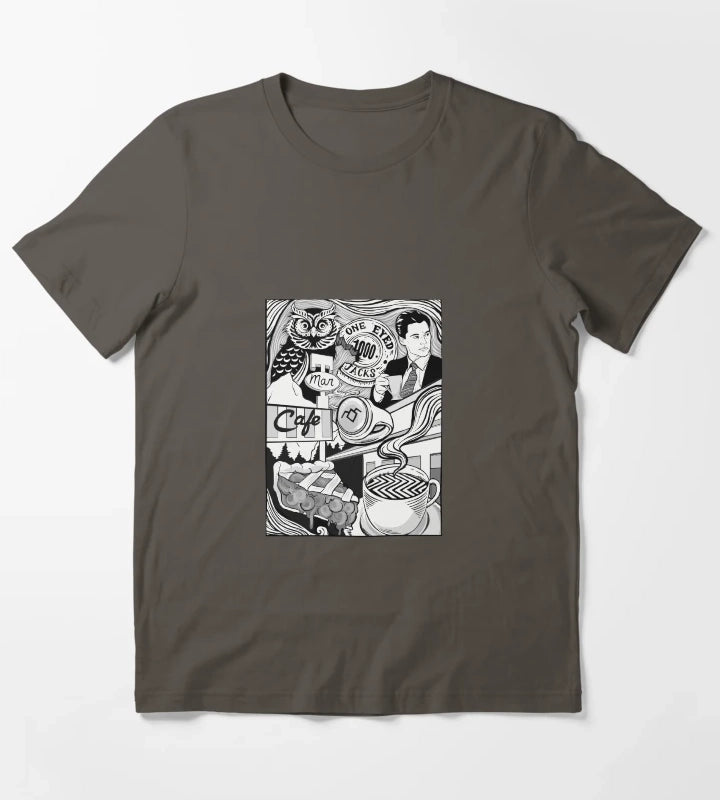Twin Peaks Damn Fine Coffee T-Shirt Dark Grey