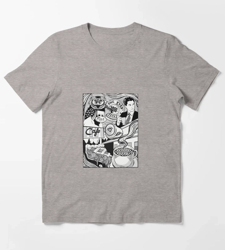 Twin Peaks Damn Fine Coffee T-Shirt Heather Grey