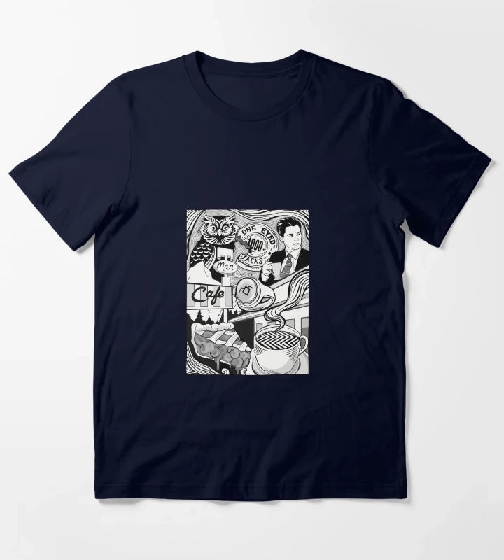 Twin Peaks Damn Fine Coffee T-Shirt Navy