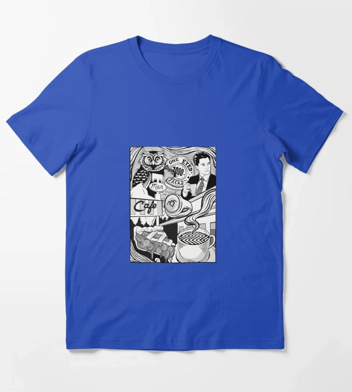 Twin Peaks Damn Fine Coffee T-Shirt Blue