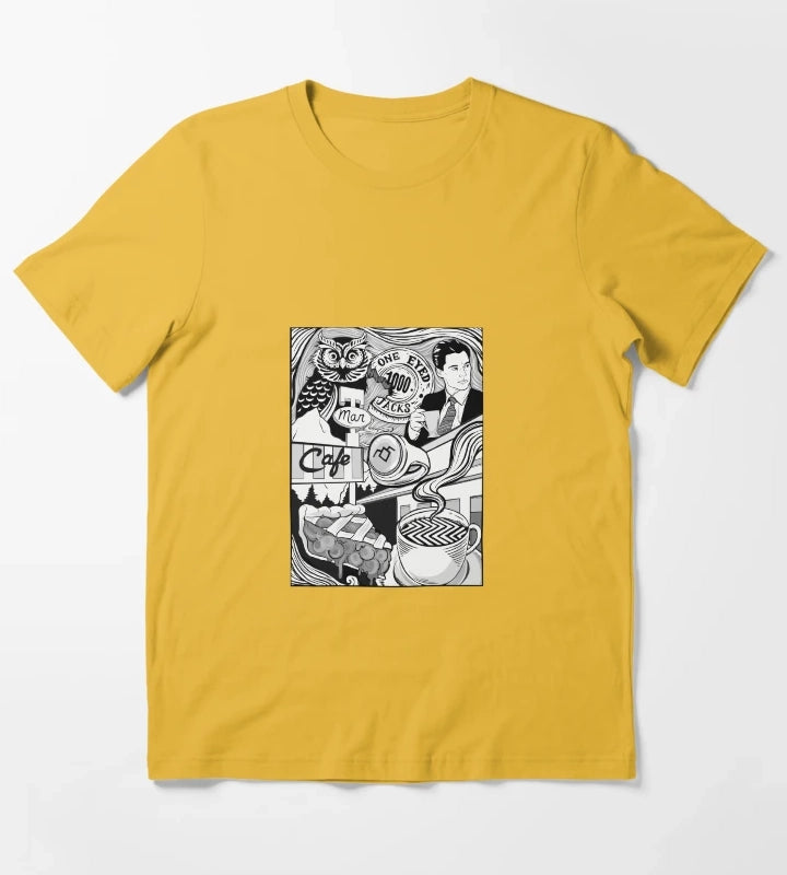 Twin Peaks Damn Fine Coffee T-Shirt Yellow