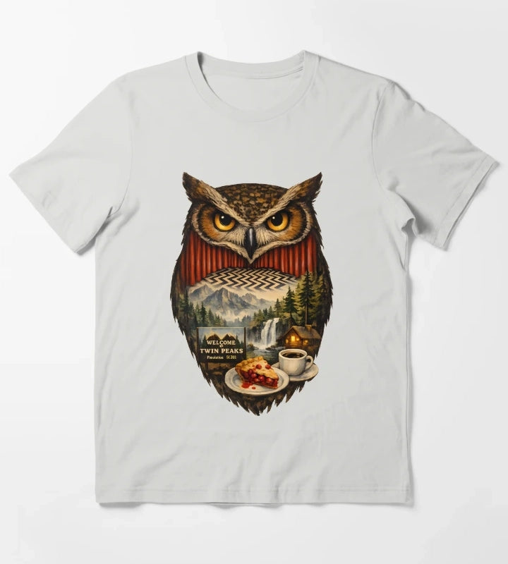 Twin Peaks Owl T-Shirt Light Grey