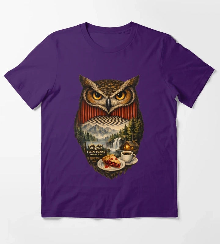 Twin Peaks Owl T-Shirt Purple