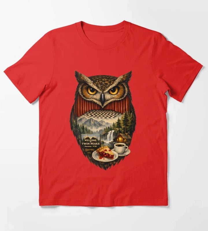 Twin Peaks Owl T-Shirt Red