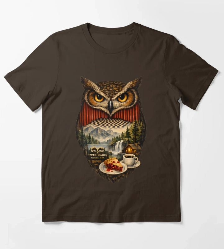 Twin Peaks Owl T-Shirt Brown