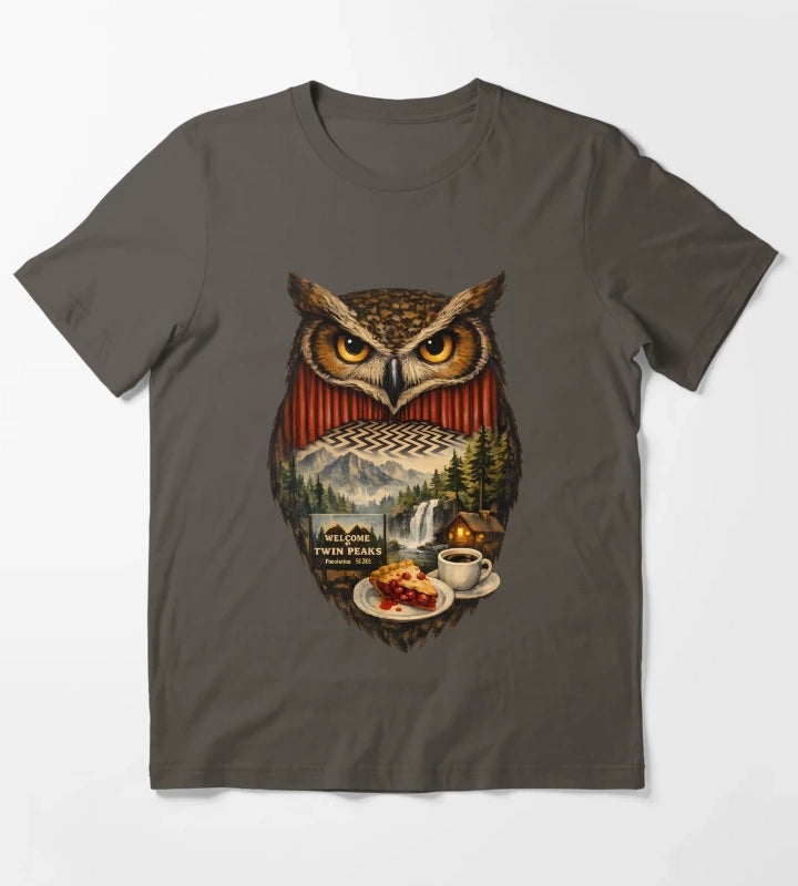 Twin Peaks Owl T-Shirt Dark Grey