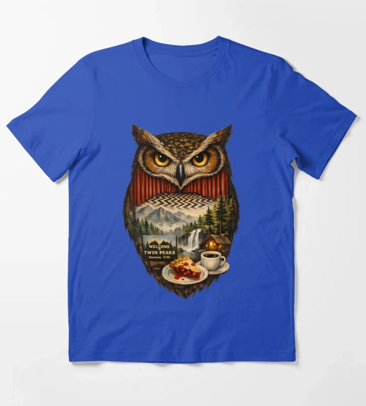 Twin Peaks Owl T-Shirt Blue