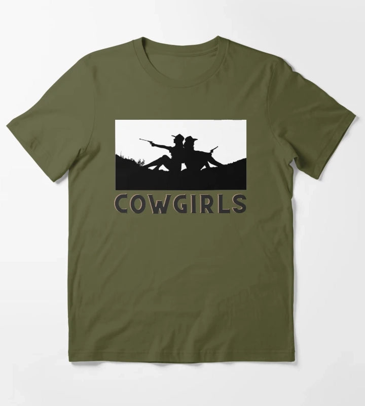 Two Cowgirls Retro Cowgirls T-Shirt Olive Green